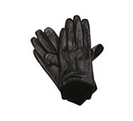 Knit Cuff Leather Driver Gloves