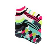 Scallop Womens No Show Socks - 6 Pack