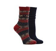 Fairisle Womens Boot Socks - 2 Pack