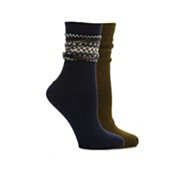 Fairisle Womens Boot Socks - 2 Pack
