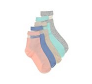 Mesh Trim Womens Ankle Socks - 5 Pack