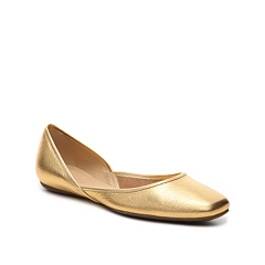 Final Sale - Hogan Metallic Leather Ballet Flat | DSW