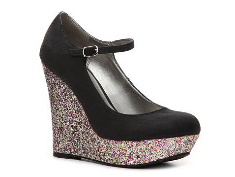 G by GUESS Paije Glitter Wedge Pump | DSW