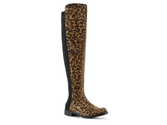 Gillean Leopard Over The Knee Boot