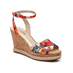 Guess Madolyn Floral Wedge Sandal | DSW