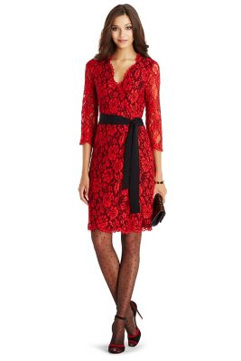 DVF Julianna Lace Wrap Dress | Landing Pages by DVF