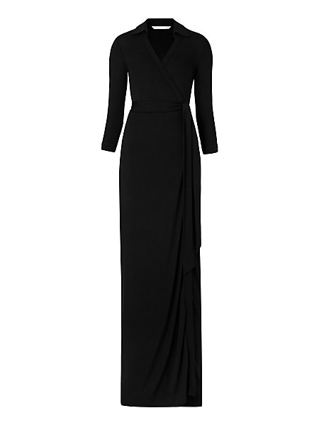 Abigail Maxi Jersey Wrap Dress | Landing Pages by DVF