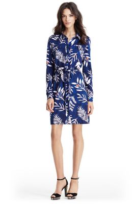 DVF Jones Silk Jersey Shirt Dress | Landing Pages by DVF