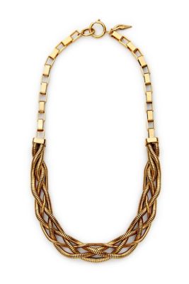 Gemma Braided Chain & Rectangle Link Necklace | Sale by DVF