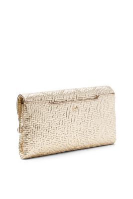 440 Envelope Metallic Weaved Leather Clutch | by DVF