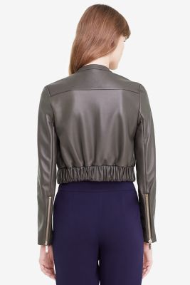 DVF Buckley Leather Bomber Jacket | Landing Pages by DVF