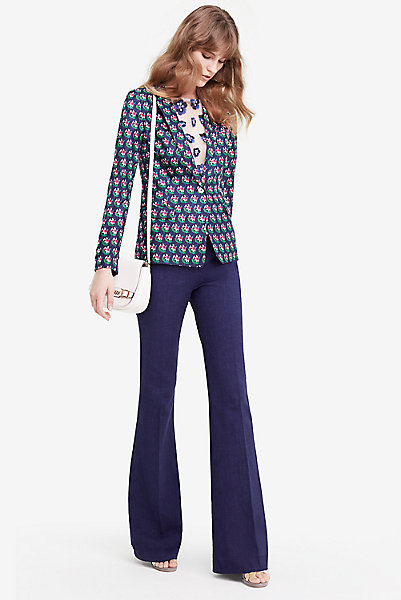 DVF Wesley Printed Silk Blazer | Landing Pages by DVF