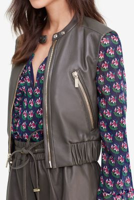DVF Buckley Leather Bomber Vest | by DVF