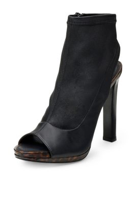 Amara Stretch Leather Open Toe Bootie | by DVF