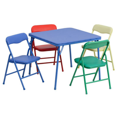 child size folding table chair set