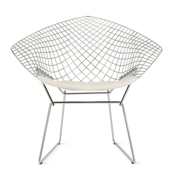 Bertoia Diamond Lounge Chair With Seat Pad Design Within Reach