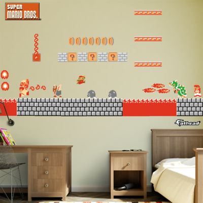 Bowser's Castle Theme Wall Decal Shop Fathead® for Mario Decor