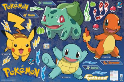 Pokemon Favorites Collection Wall Decal Shop Fathead® for Pokémon Decor