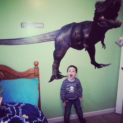 t-rex Fathead fan photo