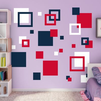Squares Wall Decal Shop Fathead® for Basic Shapes Decor