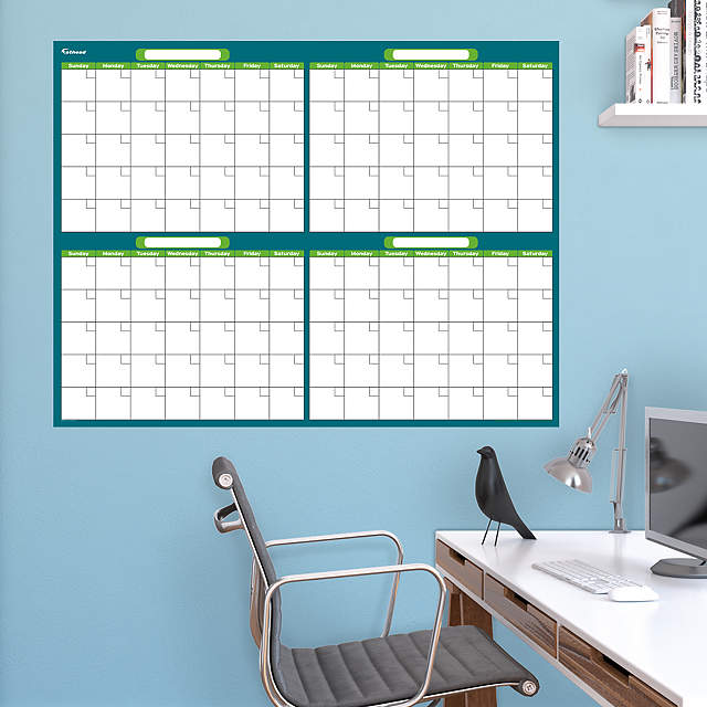 Dry Erase 4 Month Calendar Wall Decal Shop Fathead® for Dry Erase