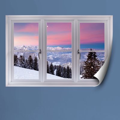 Bavarian Alps Winter Scene Instant Window Wall Decal Shop Fathead