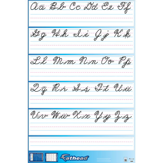 Dry Erase Cursive Handwriting Guide Wall Decal | Shop Fathead® for Dry ...
