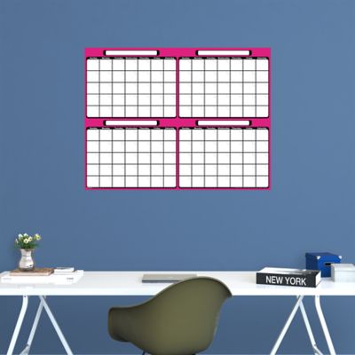 Dry Erase 4-Month Calendar Wall Decal | Shop Fathead® for Dry Erase ...