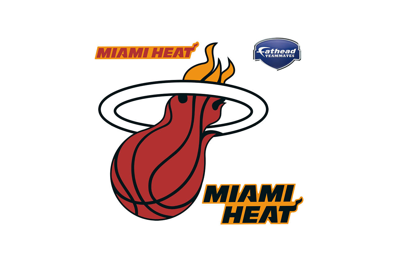 Small Miami Heat Teammate Decal | Shop Fathead® for Miami Heat Graphics
