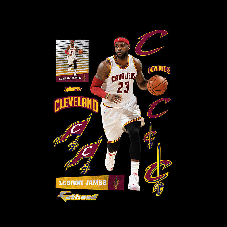 Life-Size LeBron James - ELITE Wall Decal | Shop Fathead® for Cleveland ...