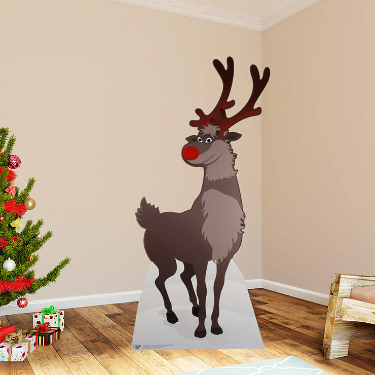 Reindeer LifeSize Stand Out Cut Out Shop Fathead for Christmas Decor