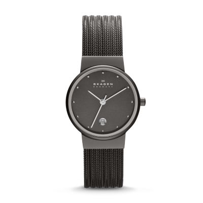 Skagen Ancher three hand cabled steel mesh watch