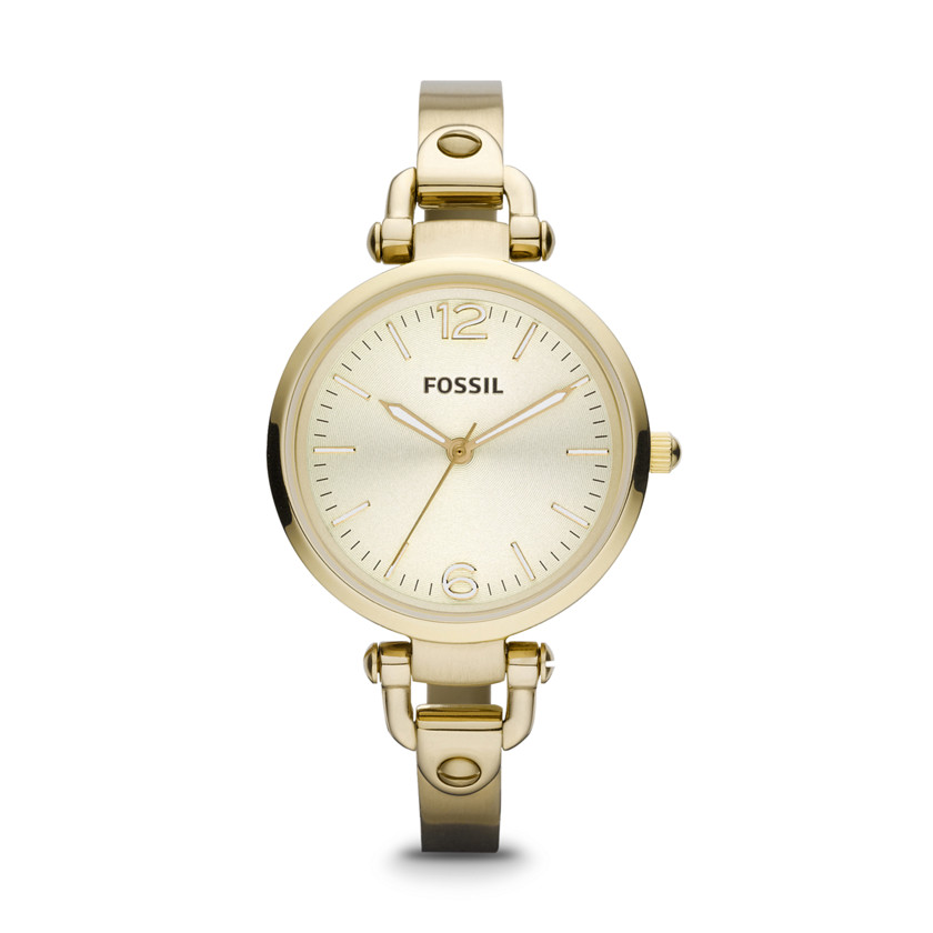 Fossil Wmn Georgia Stainless Steel Watch – Gold Tone #ES3084