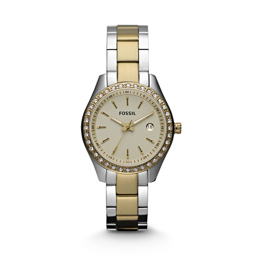 Fossil Womens Stella Mini Stainless Steel Watch – Two Tone ES3106