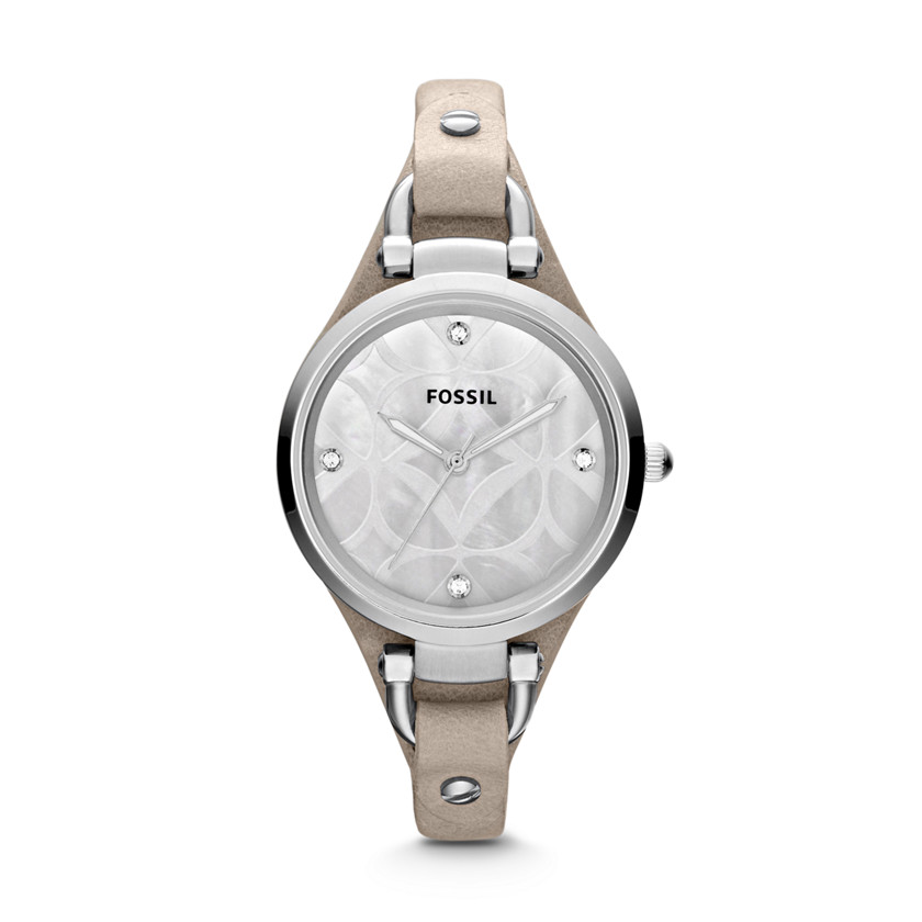 fossil womens georgia leather watch bone # es3150 if style is a 24