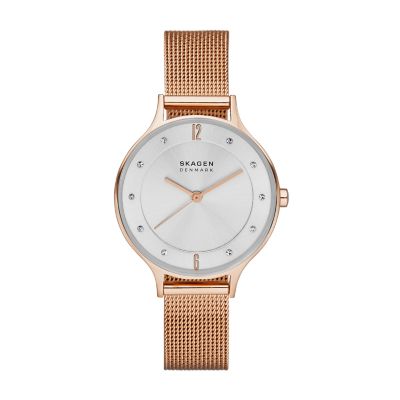 Skagen Anita three hand steel mesh watch