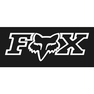 FOX RACING LOGO WITH TAIL /WHITE/ Vinyl Window Decal #FX-1 ( 3.4 x 1.6 )