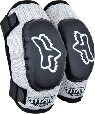 PEEWEE TITAN ELBOW GUARD [BLACK/SILVER] OS