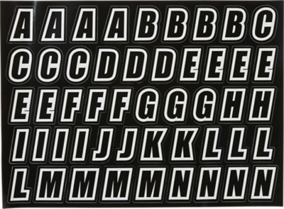 CHEST DEFLECTOR ID KIT LRG [BLACK/WHITE] NS