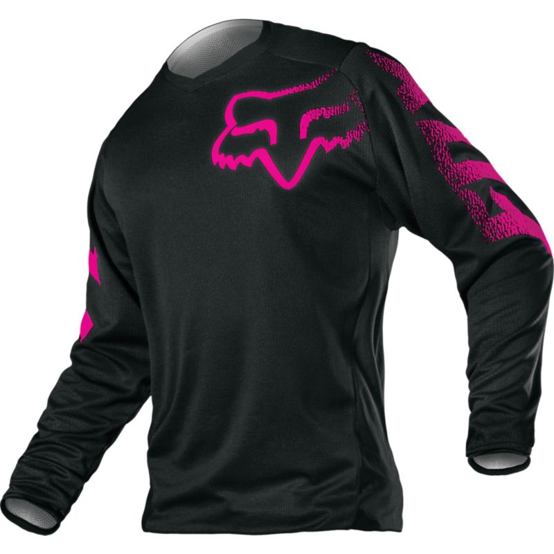 WMN BLACKOUT JERSEY [BLK/PNK] L | Fox Racing - SE