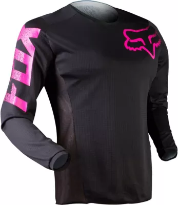  Fox Racing Women's Blackout Motocross Jersey, Black/Pink, Small  : Fox Racing: Automotive