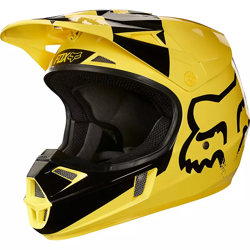 Casco Moto Fox Niños V1 Race Amarillo Casco Moto Fox Niños V1 Race Amarillo