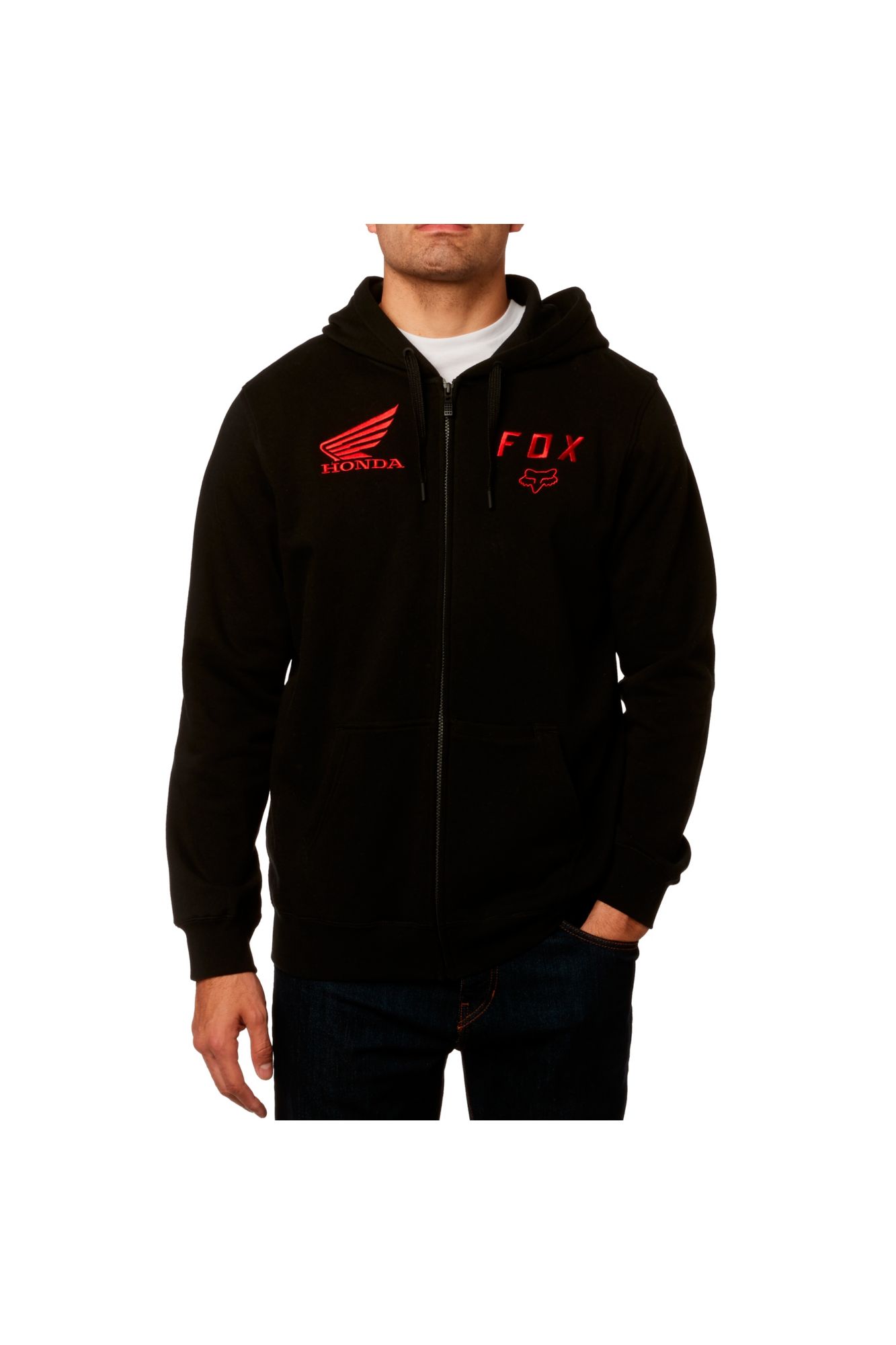 FOX HONDA ZIP FLEECE [BLK] M
