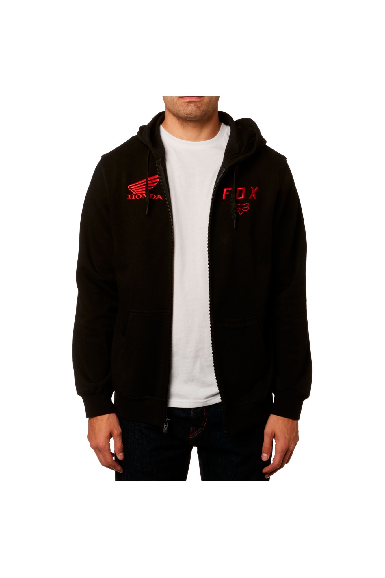 FOX HONDA ZIP FLEECE [BLK] M