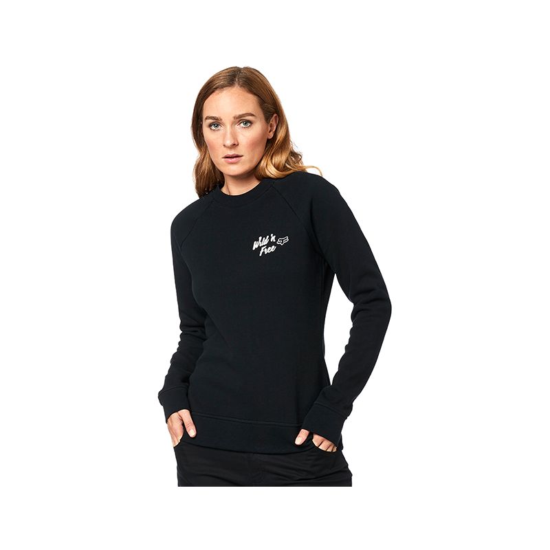 WILD N FREE CREW FLEECE [BLK] XS | Fox Racing - DK