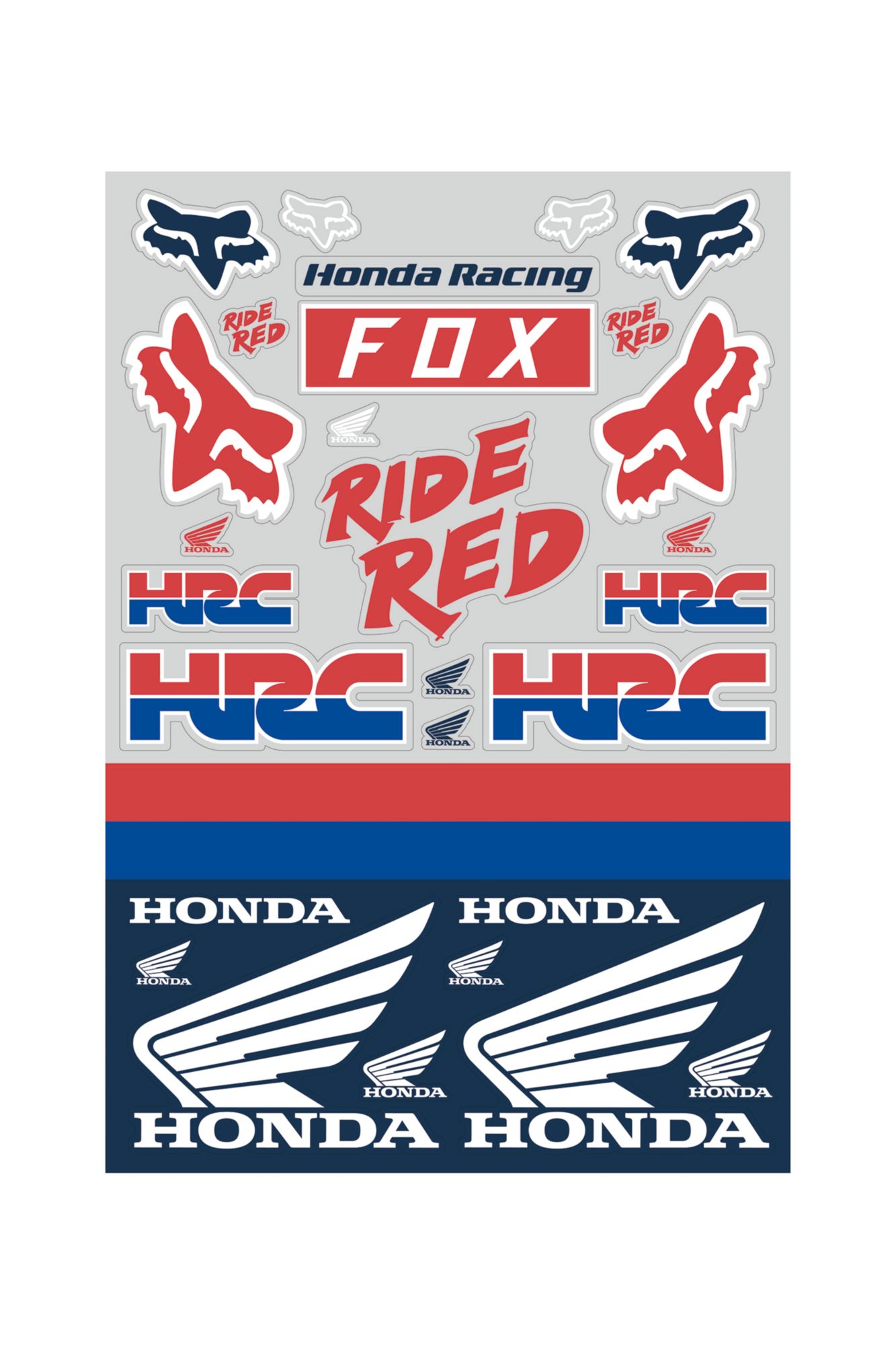 HONDA TRACK PACK [WHT/RD/BLU] OS