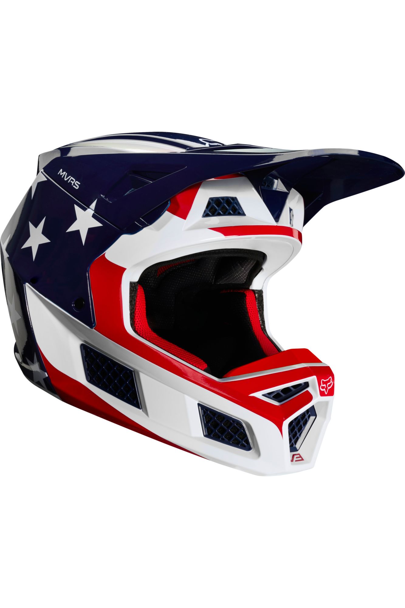 V3 PREY HELMET, ECE [WHT/RD/BLU] S