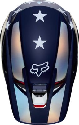 V3 PREY HELMET, ECE [WHT/RD/BLU] S | Fox Racing - SE