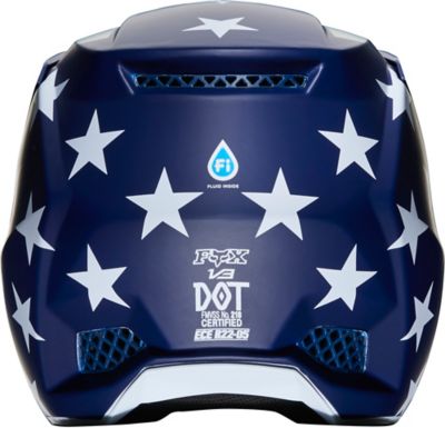 V3 PREY HELMET, ECE [WHT/RD/BLU] S | Fox Racing - SE