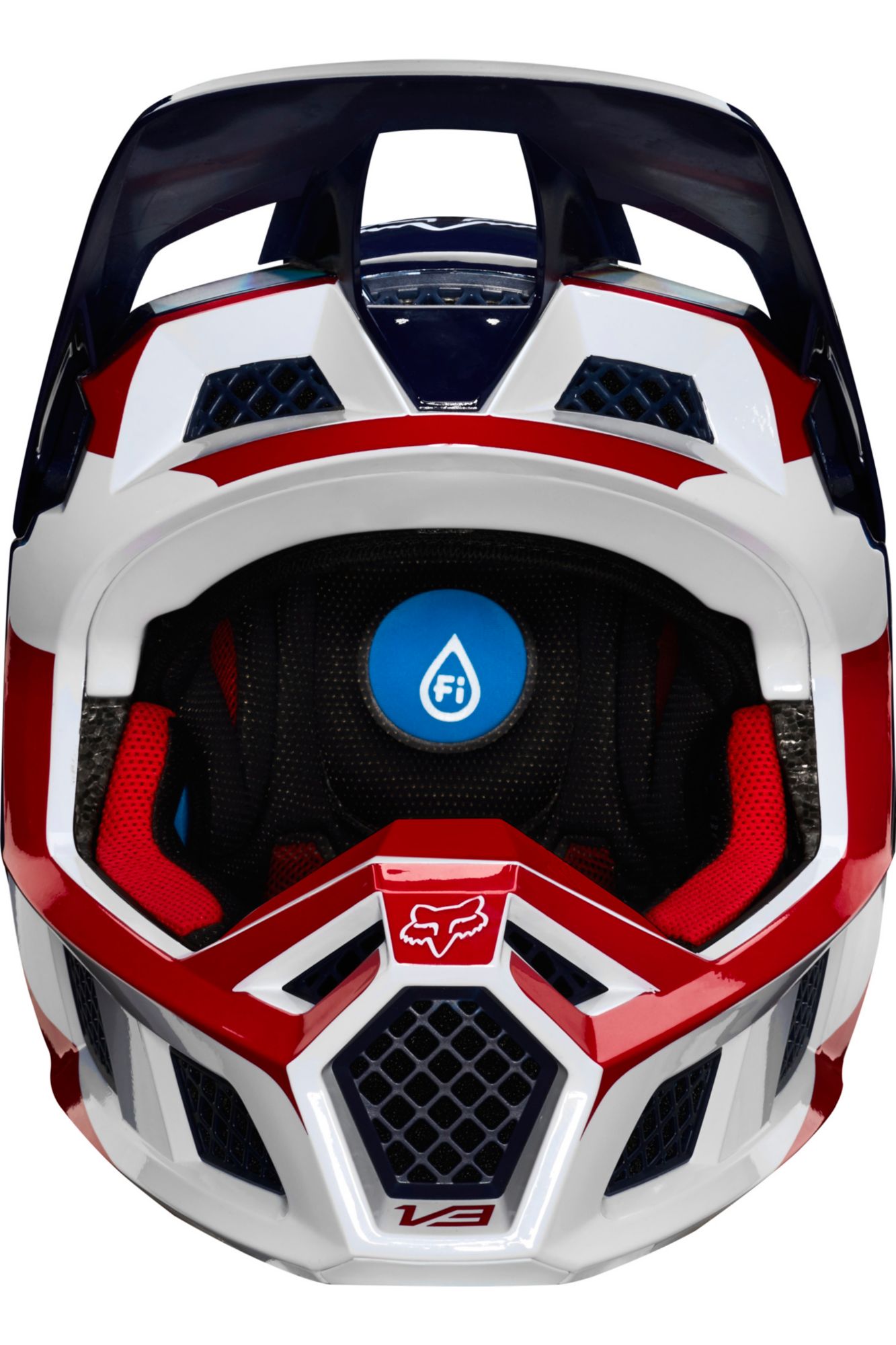 V3 PREY HELMET, ECE [WHT/RD/BLU] S